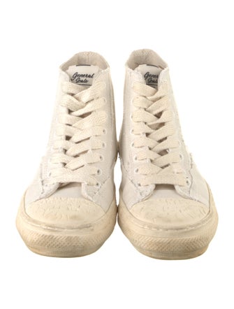 Maison Mihara Yasuhiro Canvas Distressed Accents Sneakers