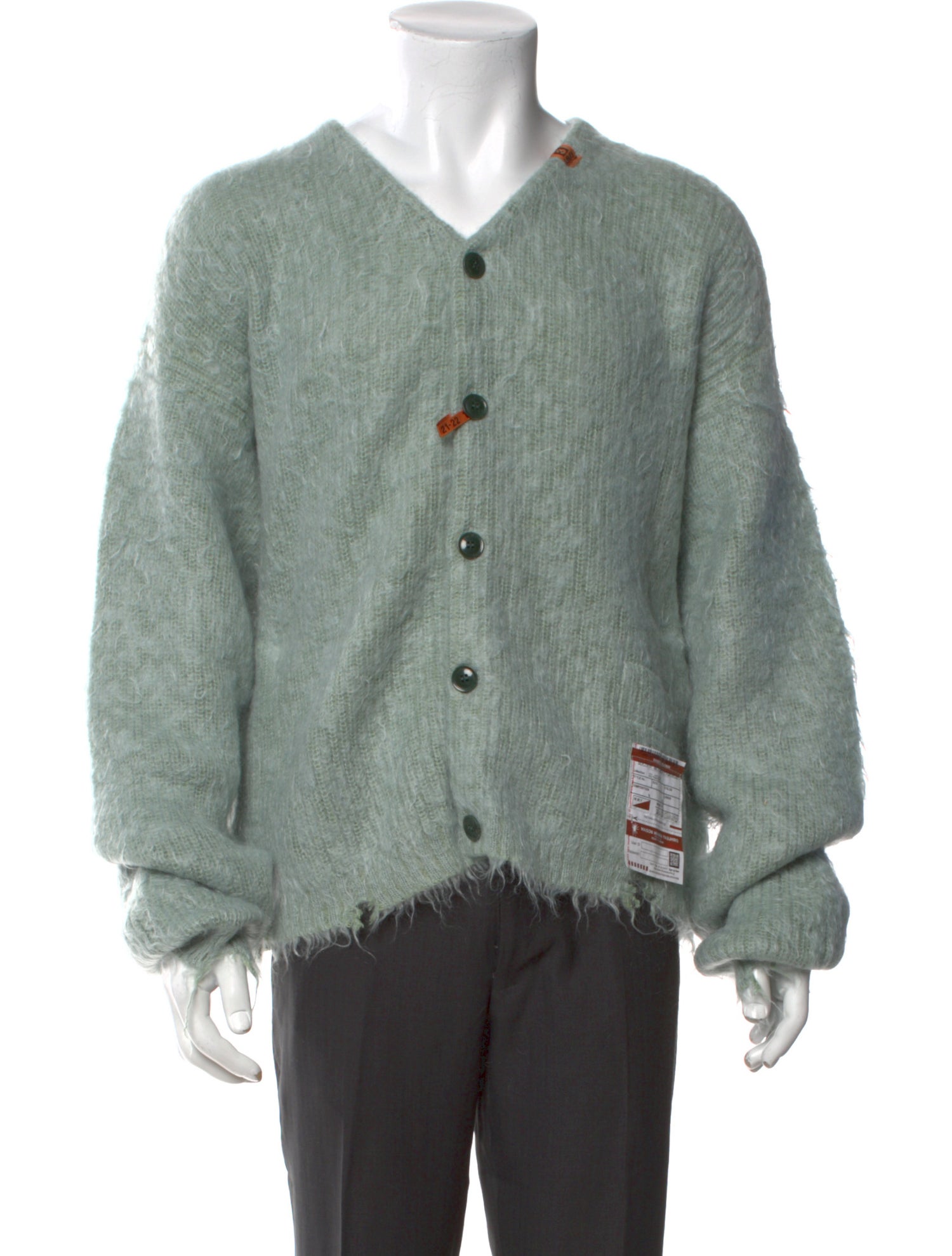 Maison Mihara Yasuhiro V-Neck Long Sleeve Cardigan