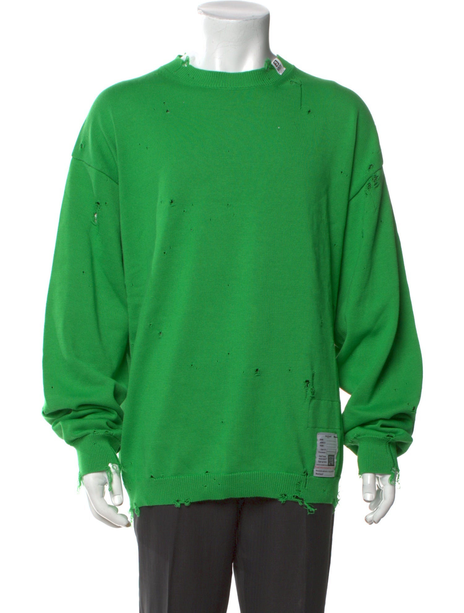 Maison Mihara Yasuhiro Crew Neck Long Sleeve Pullover