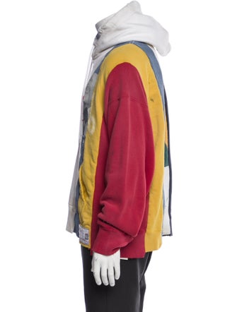 Maison Mihara Yasuhiro Colorblock Pattern Crew Neck Hoodie