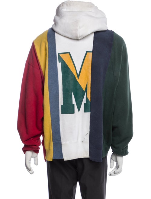 Maison Mihara Yasuhiro Colorblock Pattern Crew Neck Hoodie