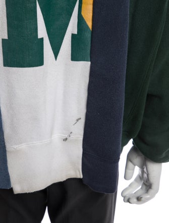 Maison Mihara Yasuhiro Colorblock Pattern Crew Neck Hoodie