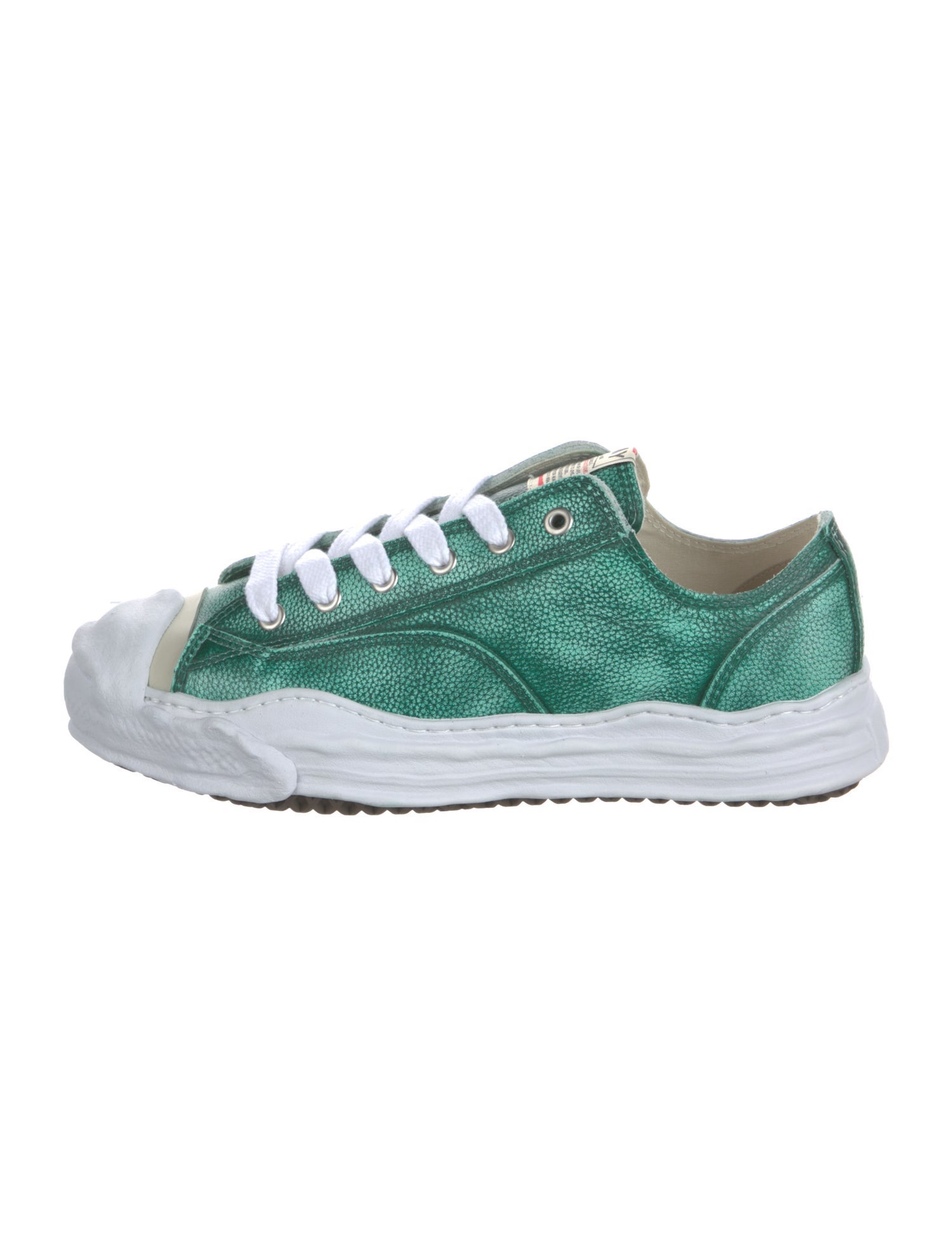 Maison Mihara Yasuhiro Leather Colorblock Pattern Sneakers