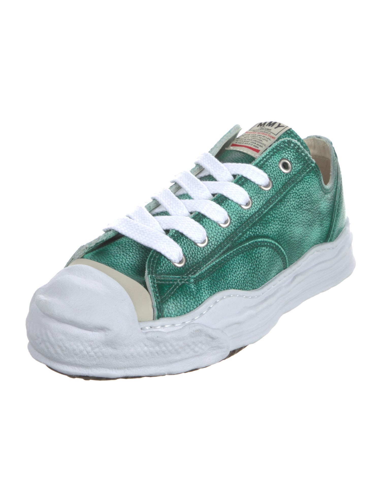 Maison Mihara Yasuhiro Leather Colorblock Pattern Sneakers