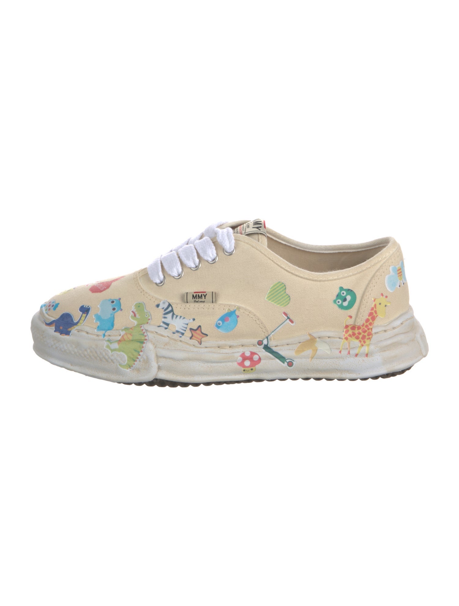 Maison Mihara Yasuhiro Canvas Printed Sneakers