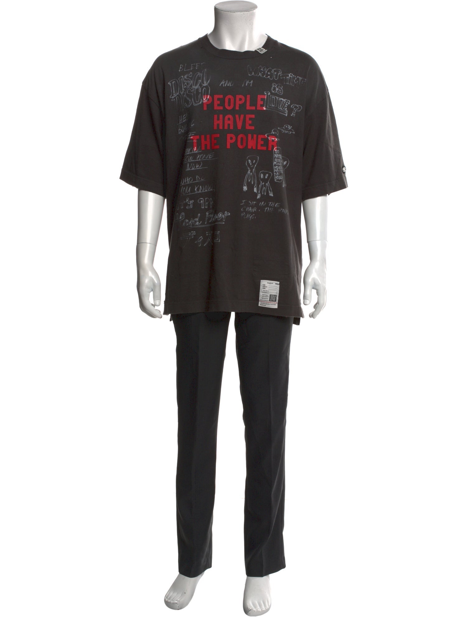 Maison Mihara Yasuhiro Graphic Print Crew Neck T-Shirt