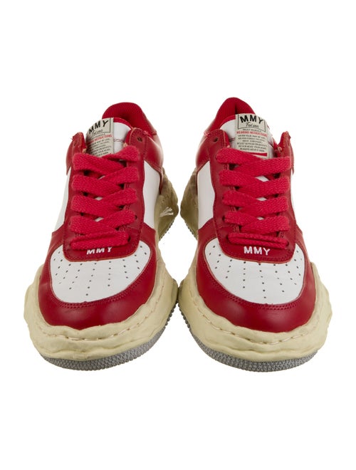 Maison Mihara Yasuhiro Leather Colorblock Pattern Sneakers