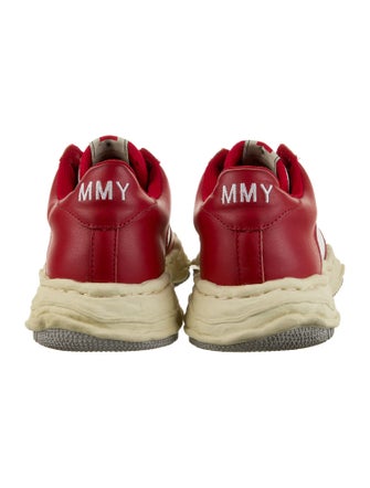 Maison Mihara Yasuhiro Leather Colorblock Pattern Sneakers
