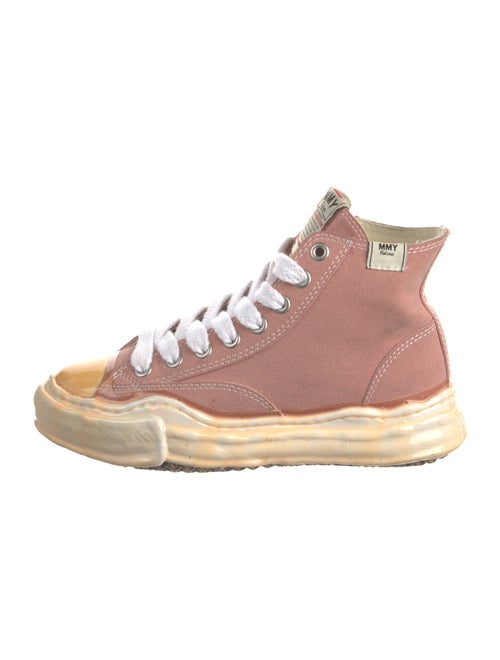 Maison Mihara Yasuhiro Canvas Colorblock Pattern Wedge Sneakers