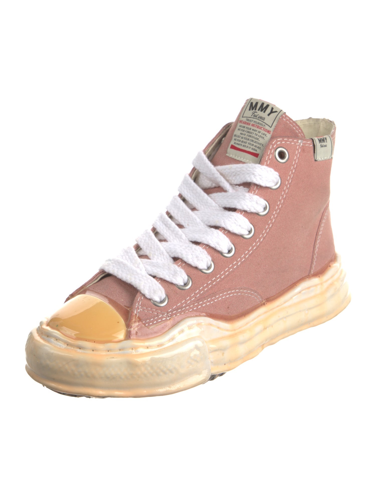Maison Mihara Yasuhiro Canvas Colorblock Pattern Wedge Sneakers