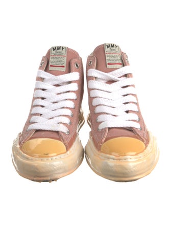 Maison Mihara Yasuhiro Canvas Colorblock Pattern Wedge Sneakers