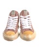 Maison Mihara Yasuhiro Canvas Colorblock Pattern Wedge Sneakers