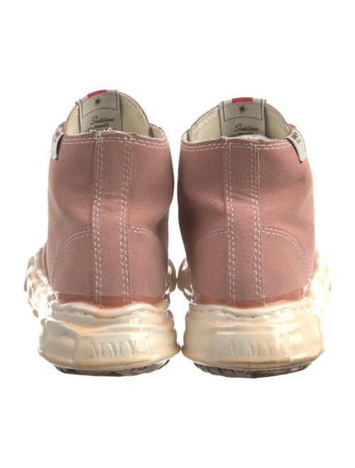 Maison Mihara Yasuhiro Canvas Colorblock Pattern Wedge Sneakers