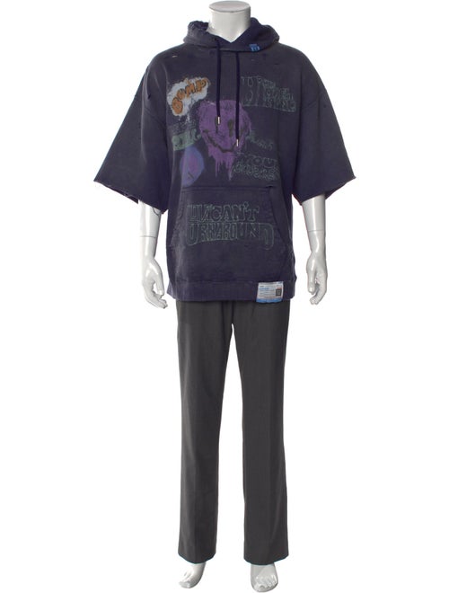 Maison Mihara Yasuhiro Graphic Print Crew Neck Hoodie