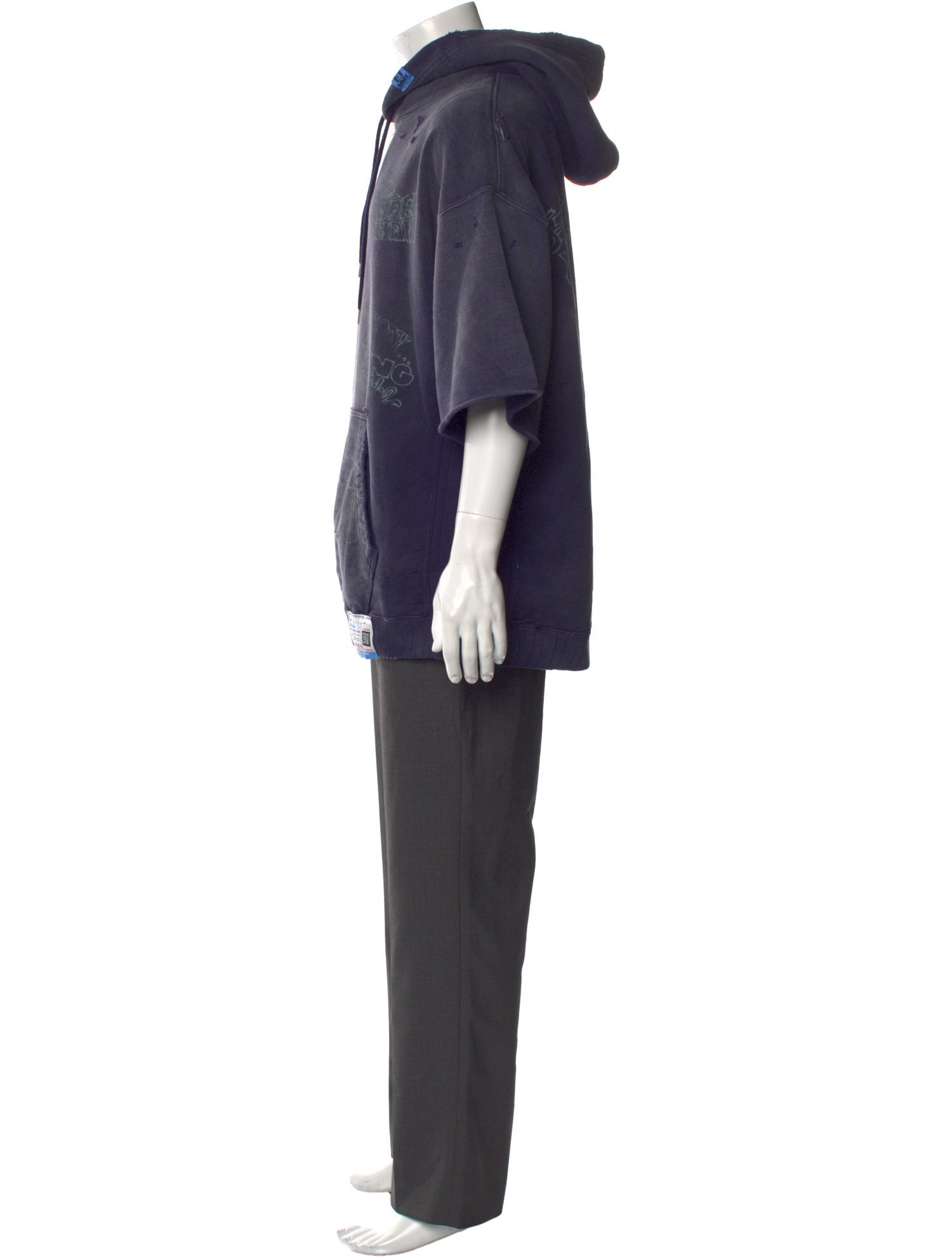 Maison Mihara Yasuhiro Graphic Print Crew Neck Hoodie