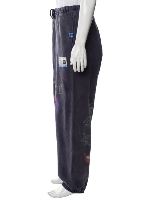 Maison Mihara Yasuhiro Graphic Print Distressed Accents Lounge Bottoms