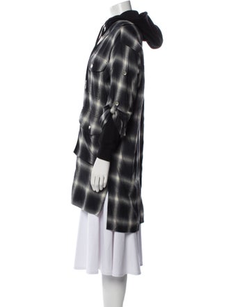 Maison Mihara Yasuhiro Plaid Print Faux Fur Jacket