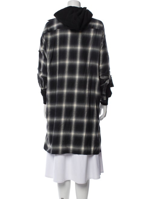 Maison Mihara Yasuhiro Plaid Print Faux Fur Jacket