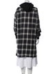 Maison Mihara Yasuhiro Plaid Print Faux Fur Jacket
