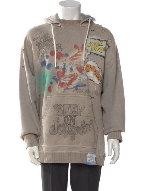Maison Mihara Yasuhiro Graphic Print Crew Neck Hoodie