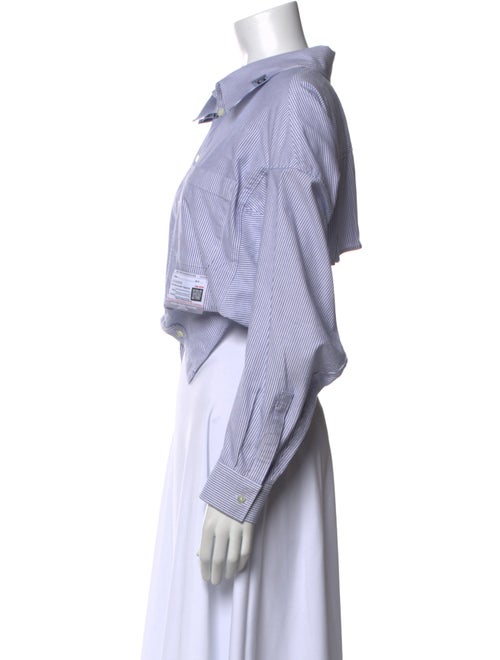Maison Mihara Yasuhiro Striped Long Sleeve Button-Up Top