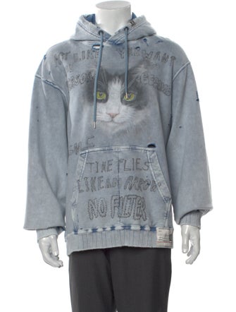 Maison Mihara Yasuhiro Graphic Print Crew Neck Hoodie