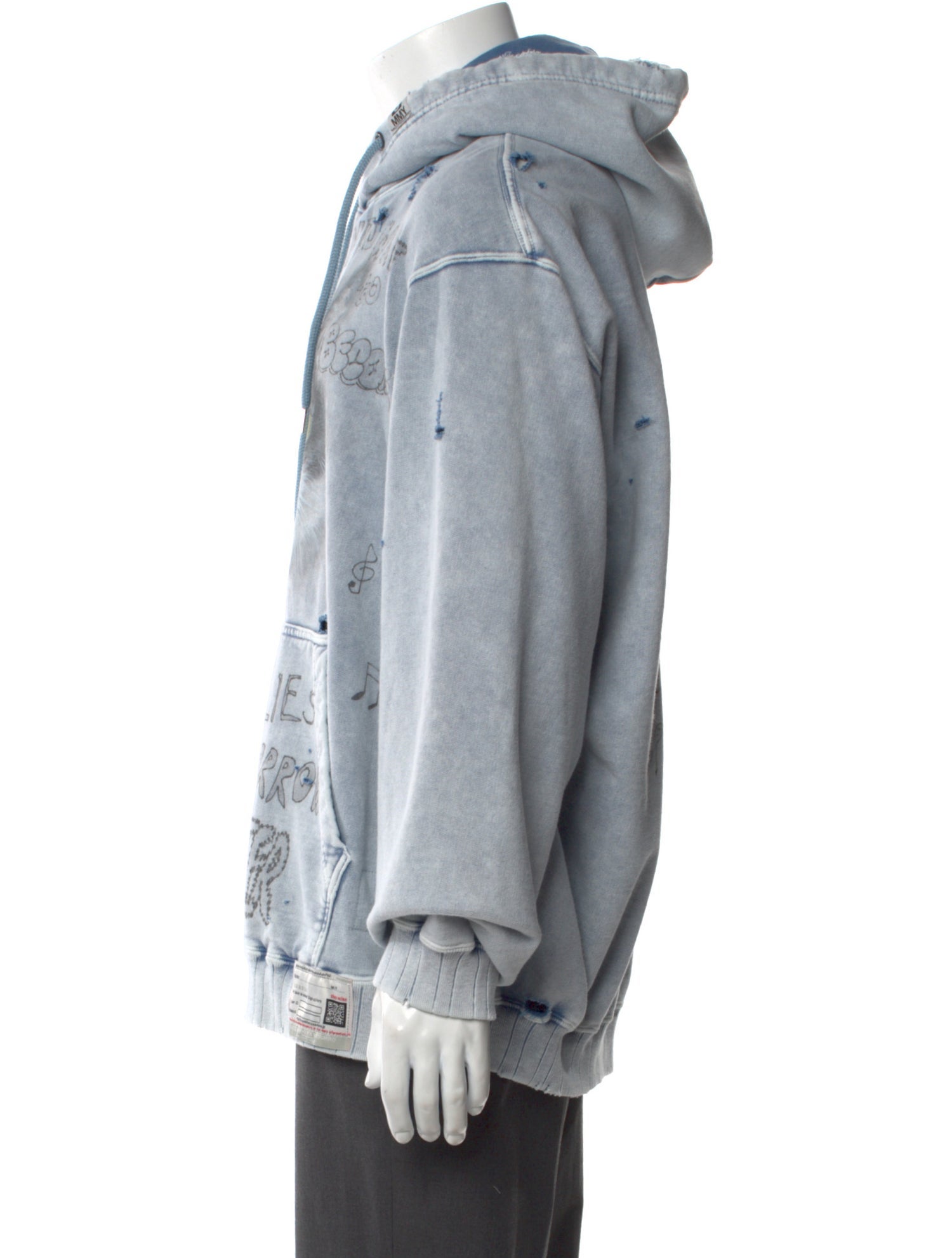 Maison Mihara Yasuhiro Graphic Print Crew Neck Hoodie