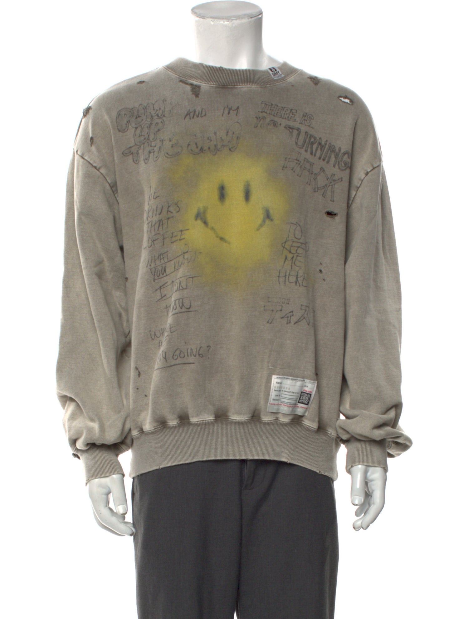 Maison Mihara Yasuhiro Printed Crew Neck Sweatshirt