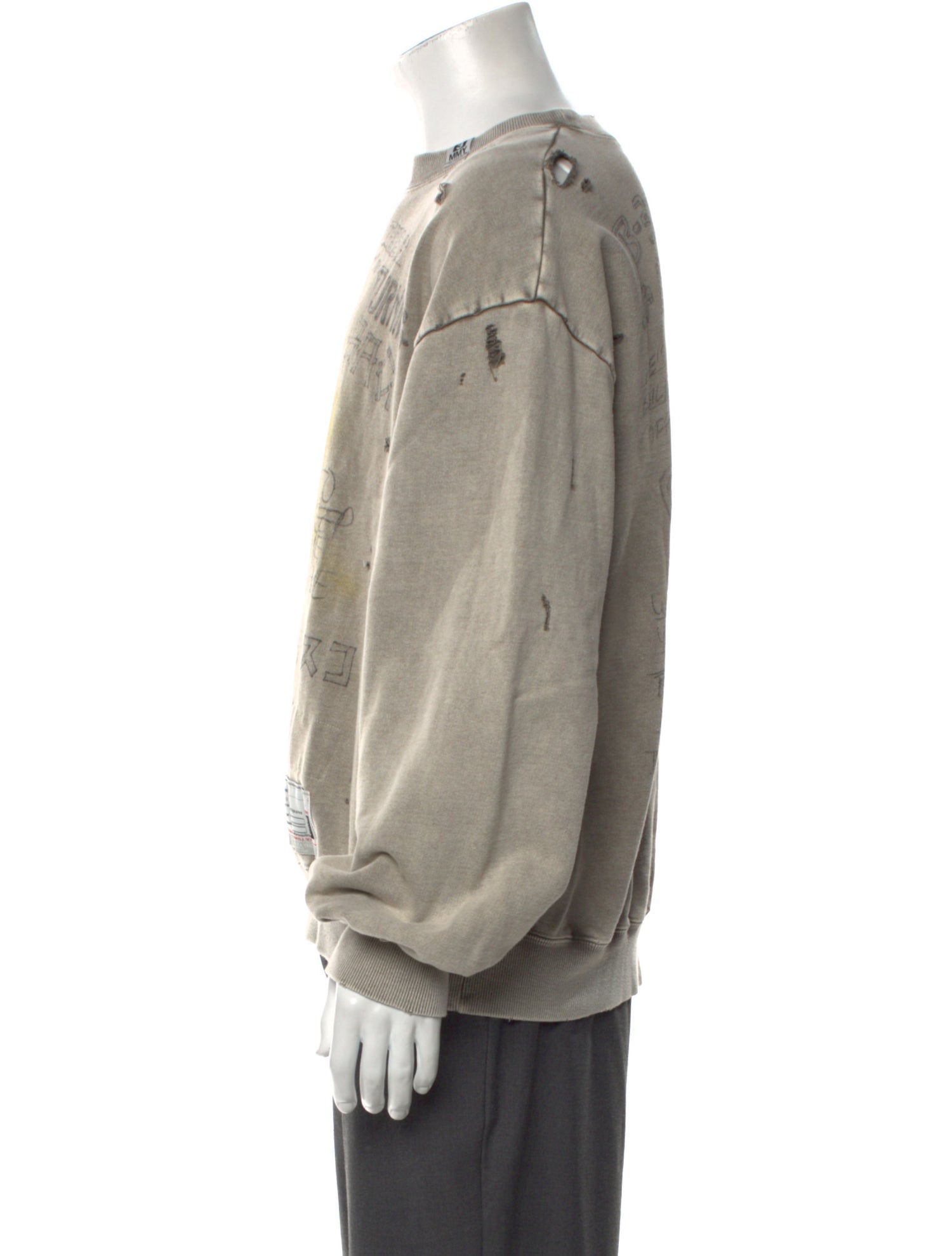 Maison Mihara Yasuhiro Printed Crew Neck Sweatshirt