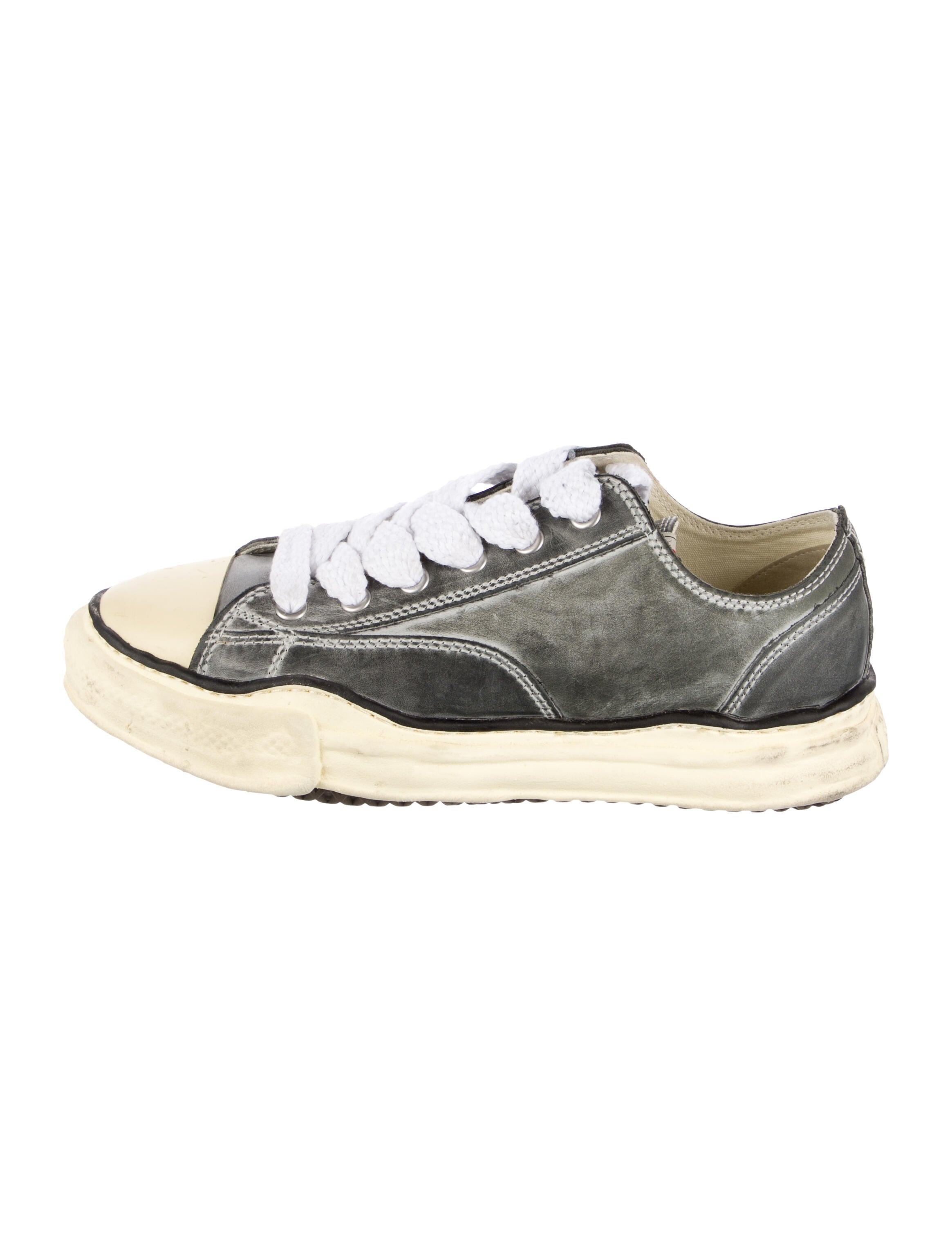 Maison Mihara Yasuhiro Canvas Colorblock Pattern Sneakers