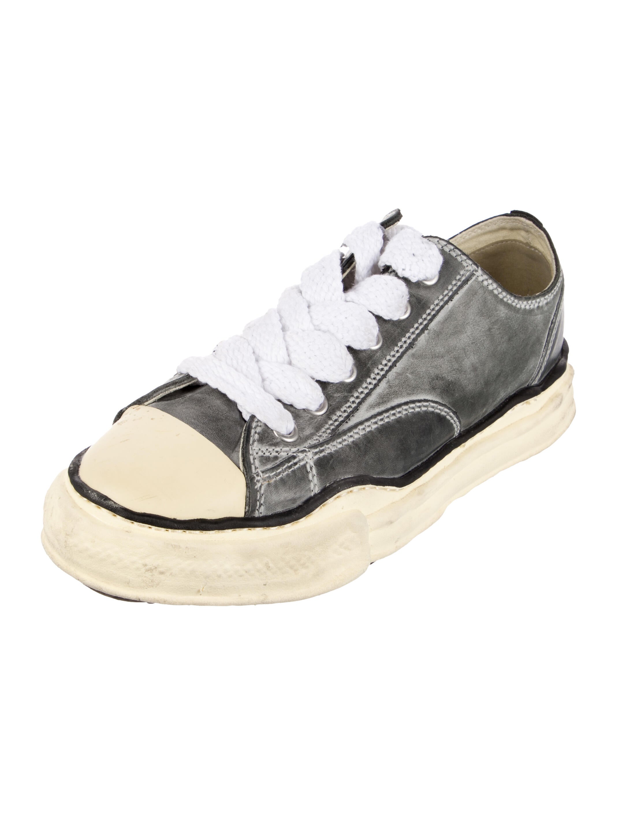 Maison Mihara Yasuhiro Canvas Colorblock Pattern Sneakers