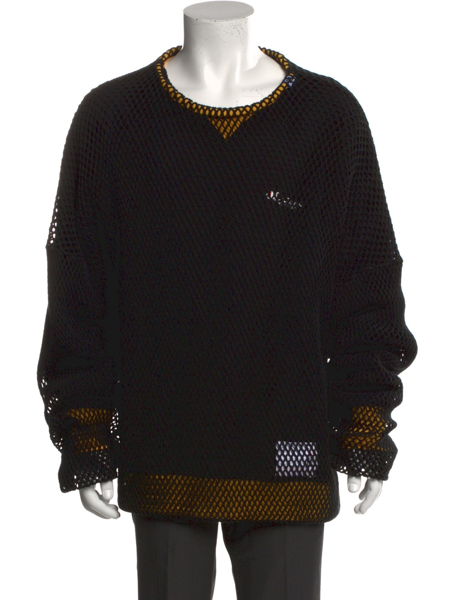 Maison Mihara Yasuhiro Colorblock Pattern Scoop Neck Sweatshirt