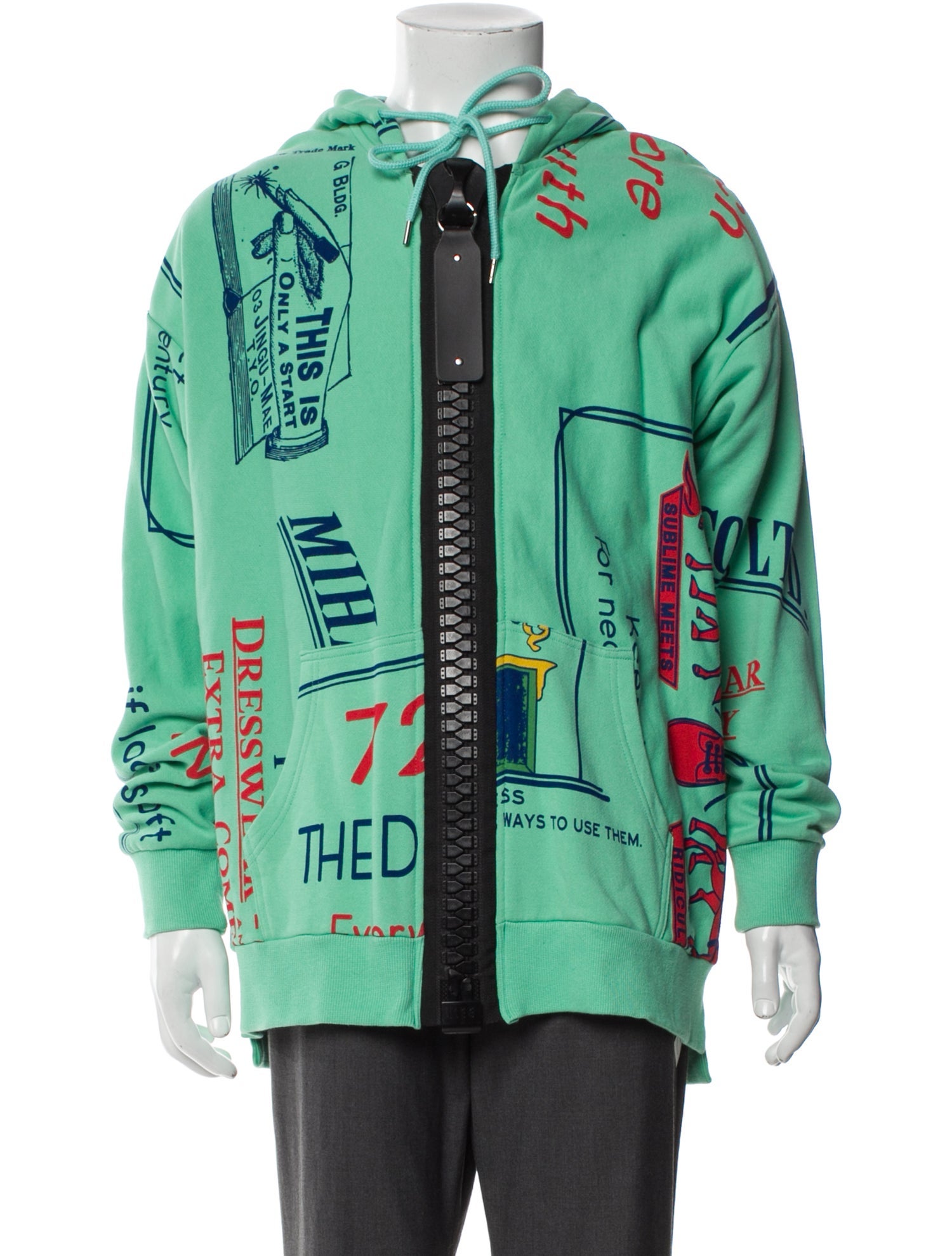 Maison Mihara Yasuhiro Graphic Print Crew Neck Hoodie