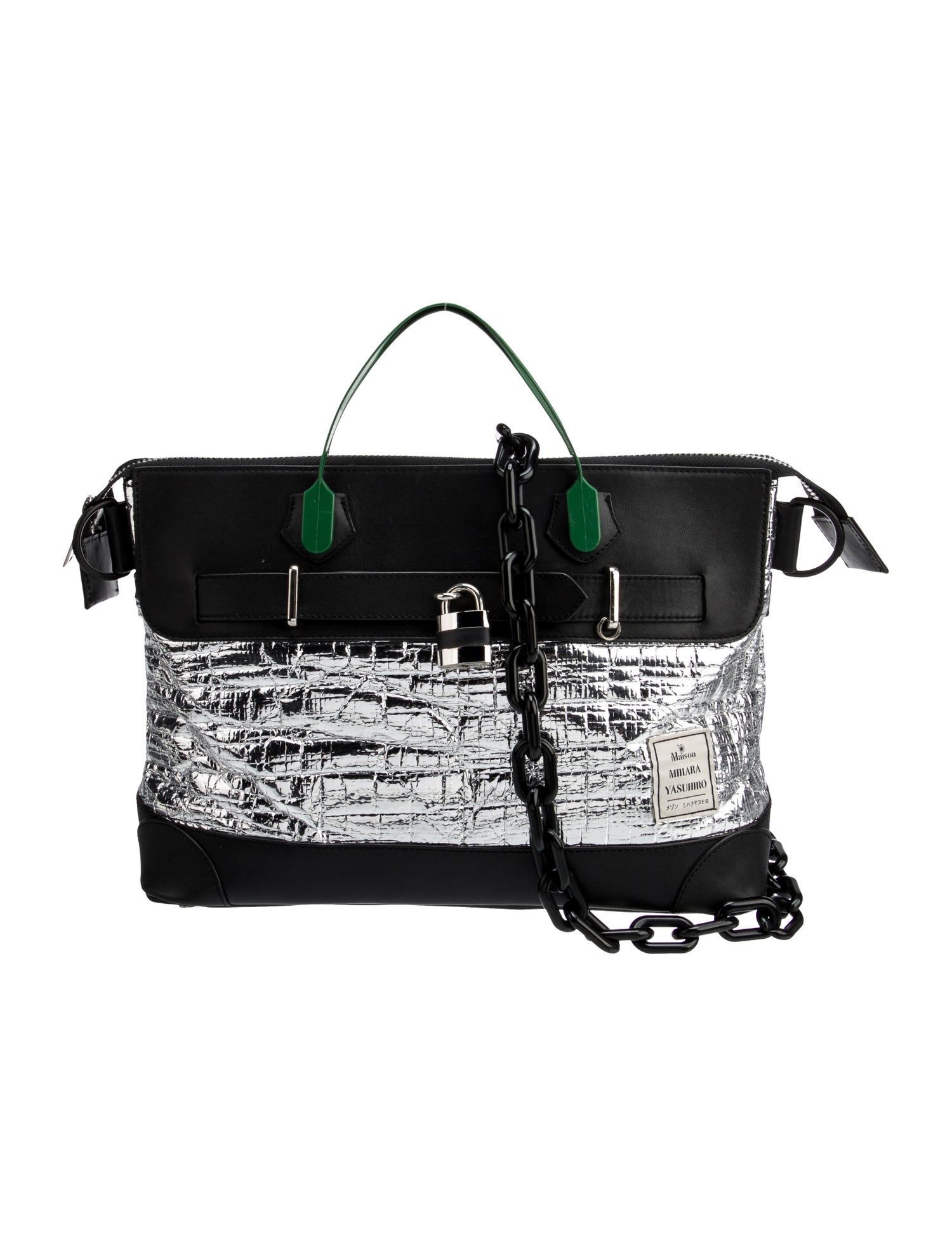 Maison Mihara Yasuhiro Leather Top Handle Bag