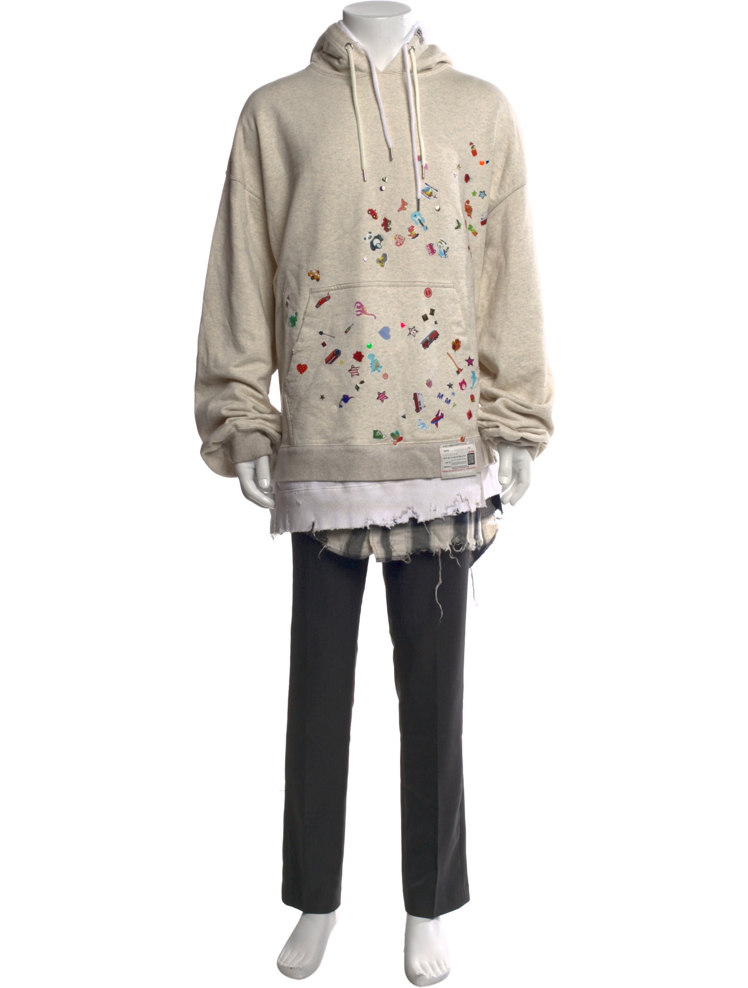 Maison Mihara Yasuhiro Graphic Print Crew Neck Hoodie