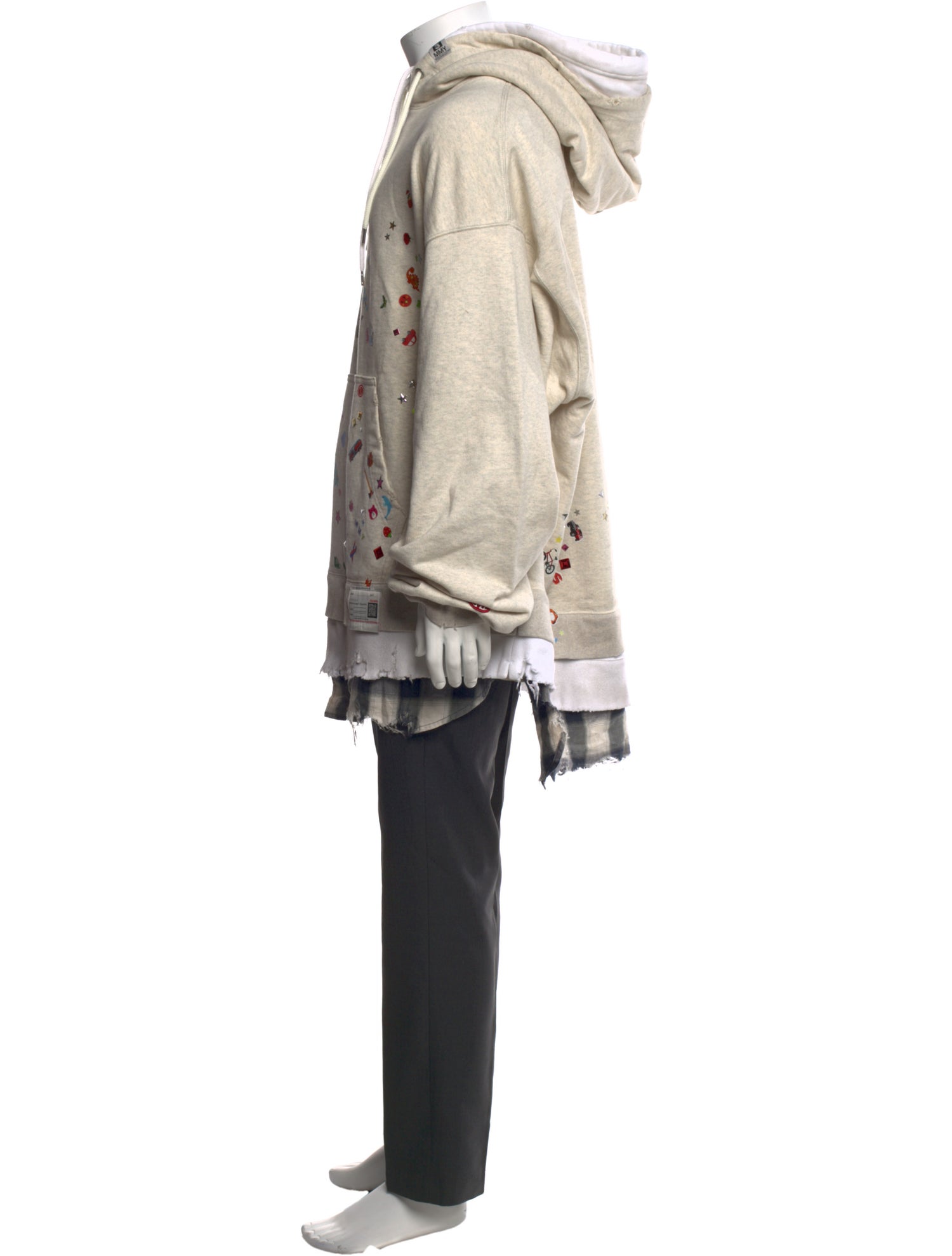 Maison Mihara Yasuhiro Graphic Print Crew Neck Hoodie