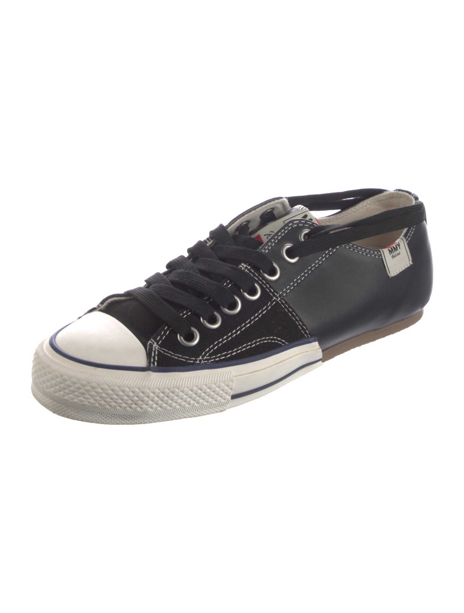 Maison Mihara Yasuhiro Leather Colorblock Pattern Sneakers