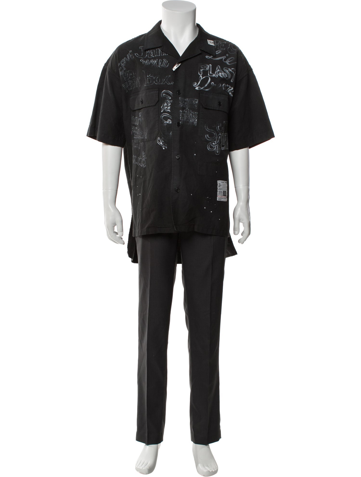 Maison Mihara Yasuhiro Graphic Print Short Sleeve Shirt w/ Tags