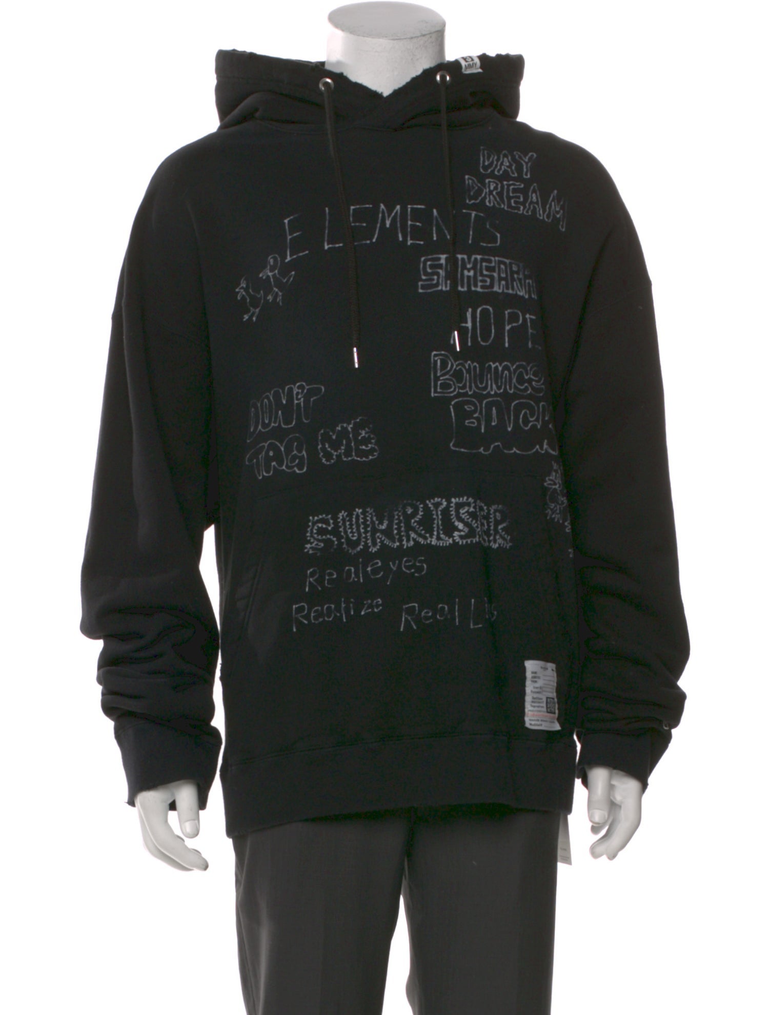 Maison Mihara Yasuhiro Graphic Print Crew Neck Hoodie