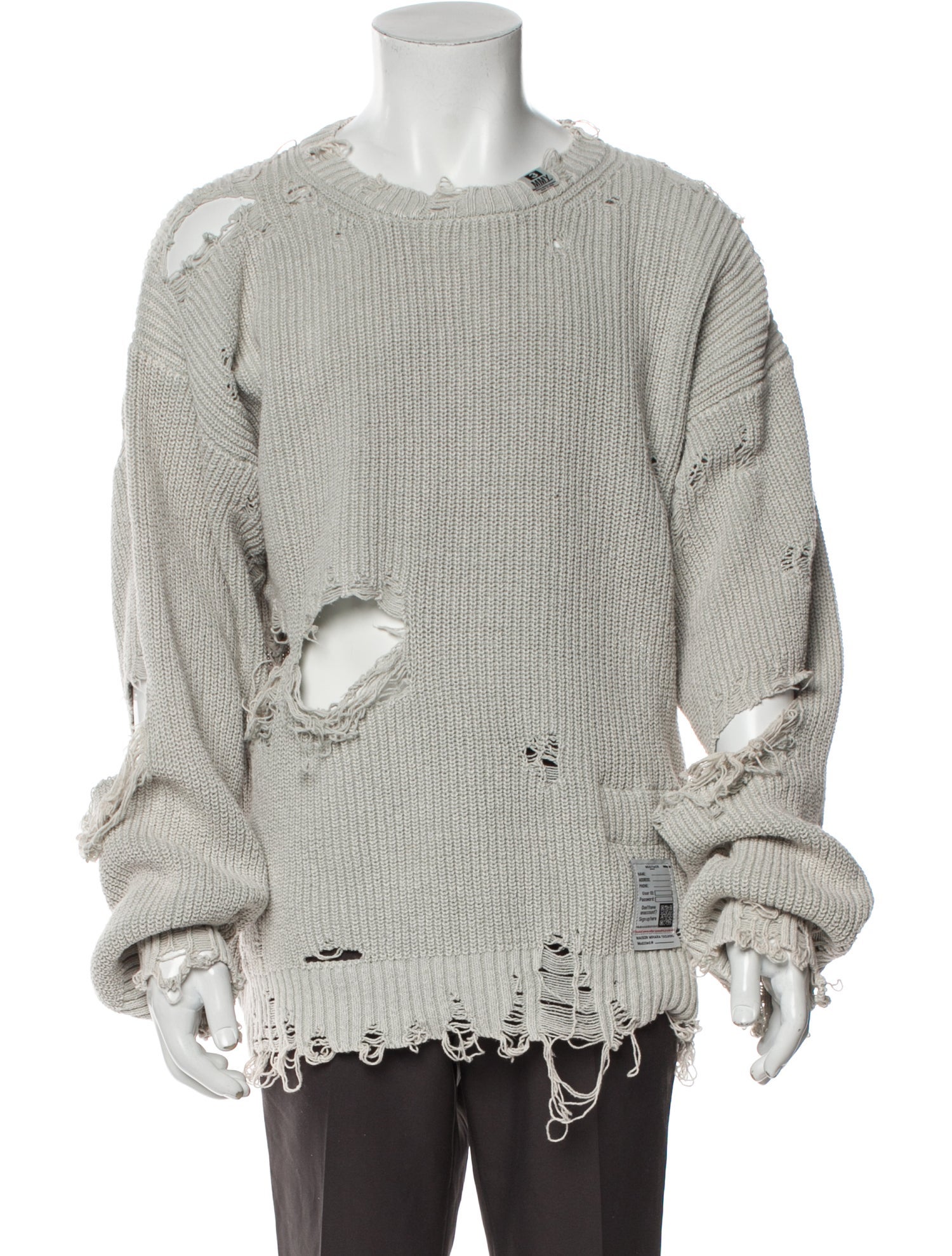 Maison Mihara Yasuhiro Crew Neck Long Sleeve Pullover w/ Tags