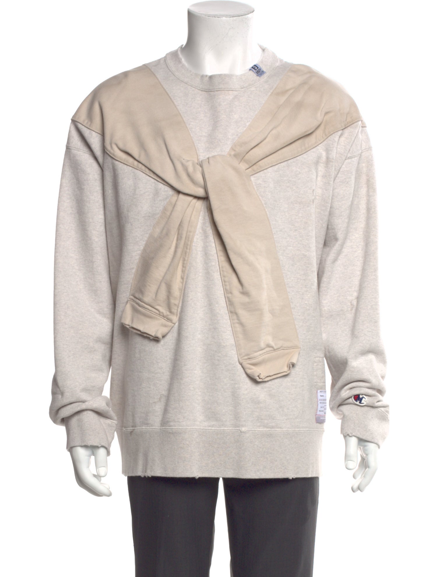 Maison Mihara Yasuhiro Crew Neck Long Sleeve Sweatshirt