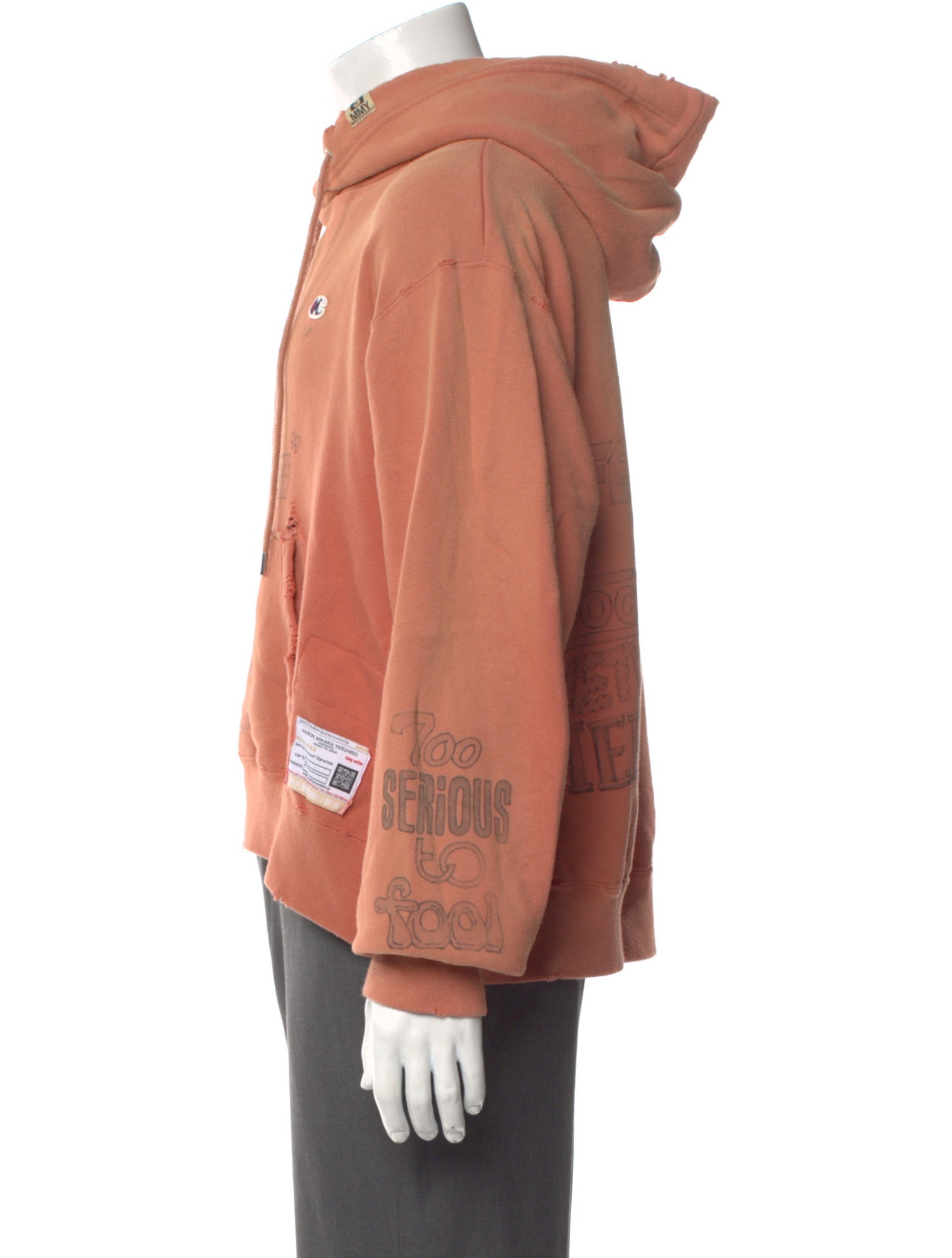 Maison Mihara Yasuhiro Graphic Print Mock Neck Hoodie