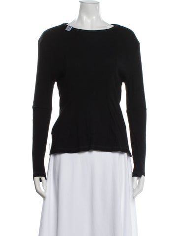 Pre-owned Miharayasuhiro Crew Neck Long Sleeve Top In Black