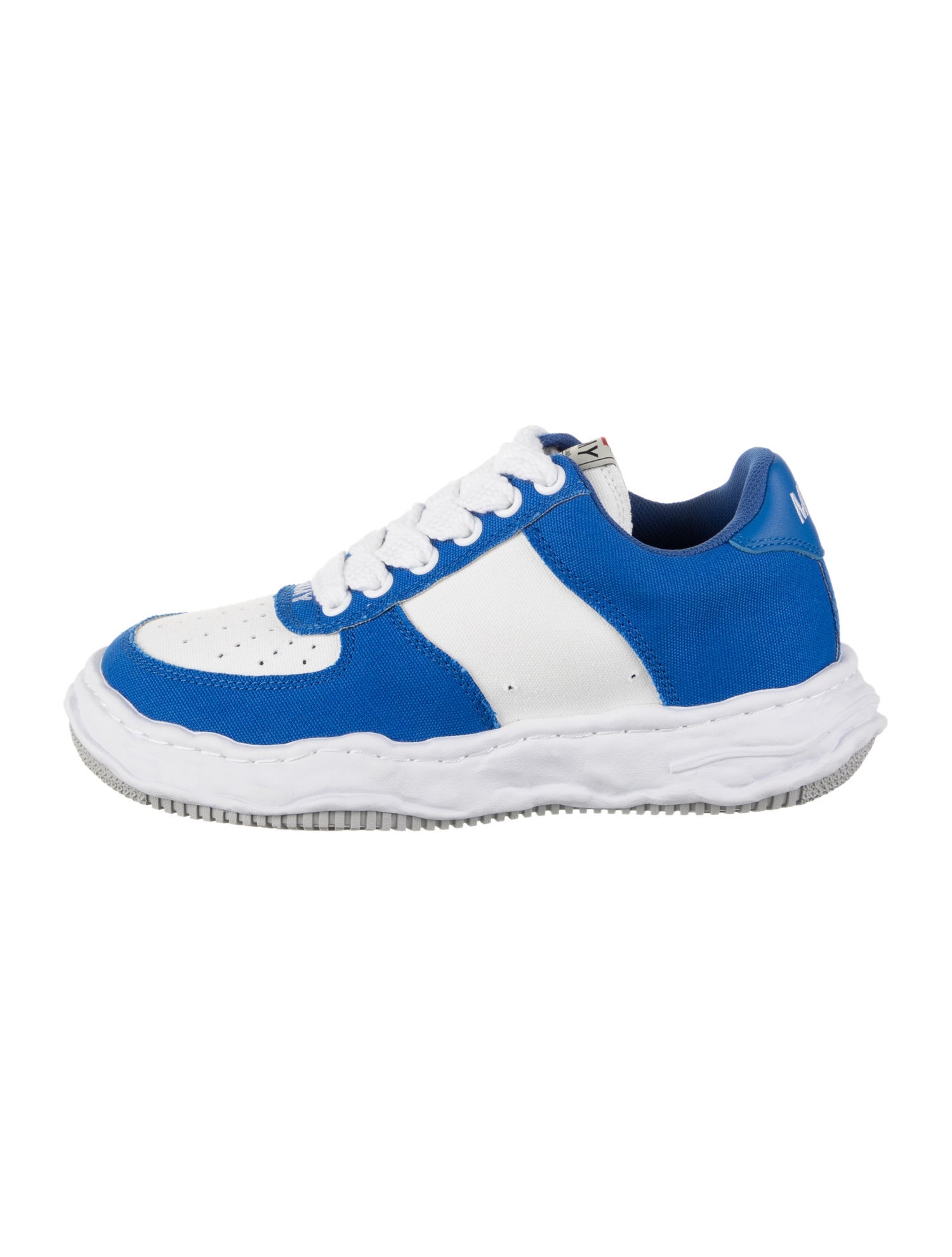 Maison Mihara Yasuhiro Canvas Colorblock Pattern Athletic Sneakers w/ Tags