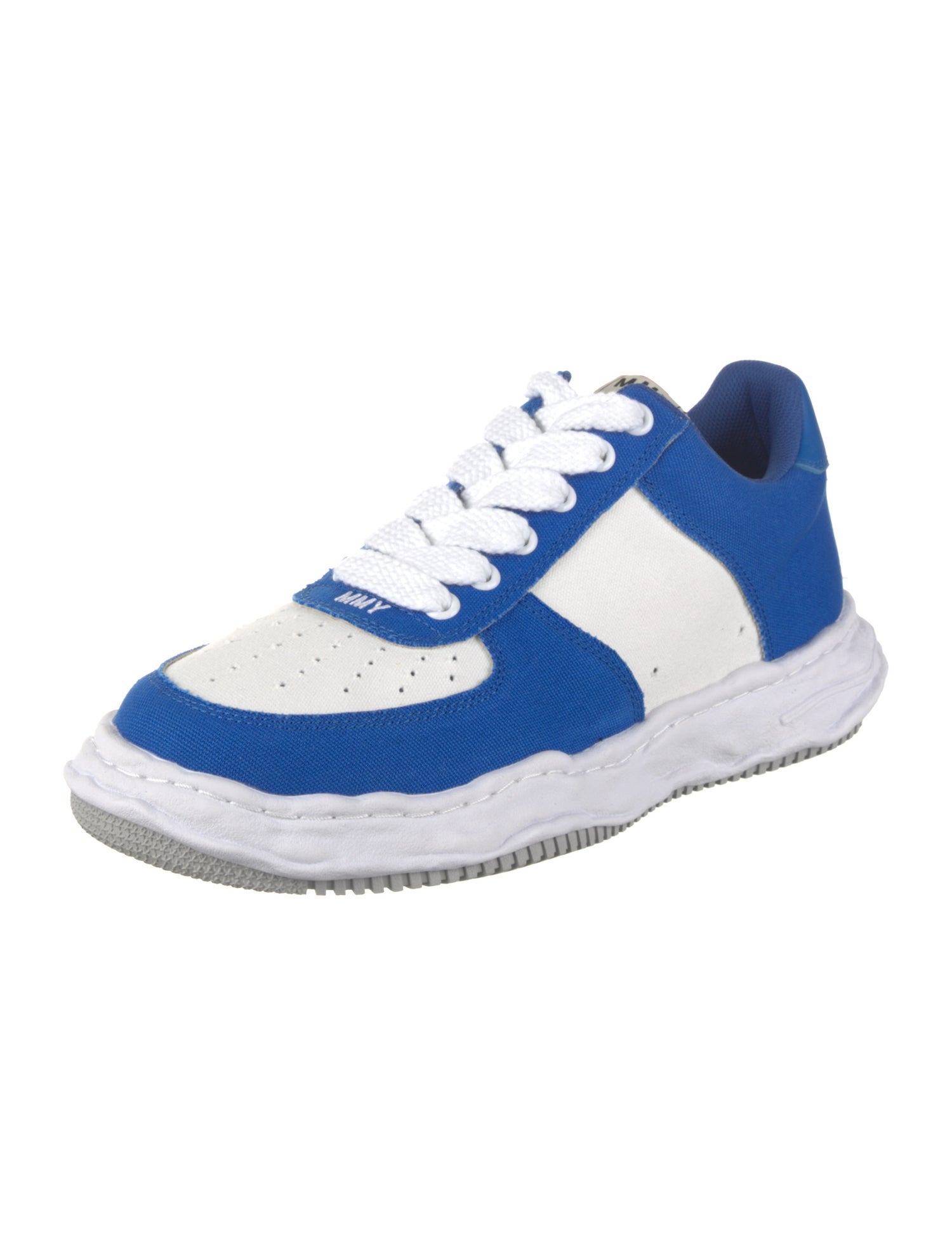 Maison Mihara Yasuhiro Canvas Colorblock Pattern Athletic Sneakers w/ Tags