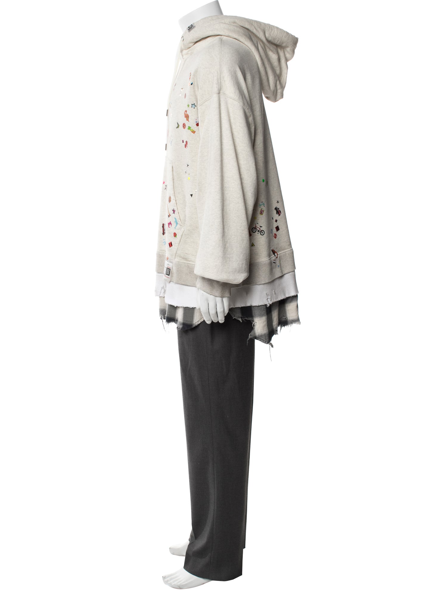 Maison Mihara Yasuhiro Graphic Print Crew Neck Hoodie w/ Tags