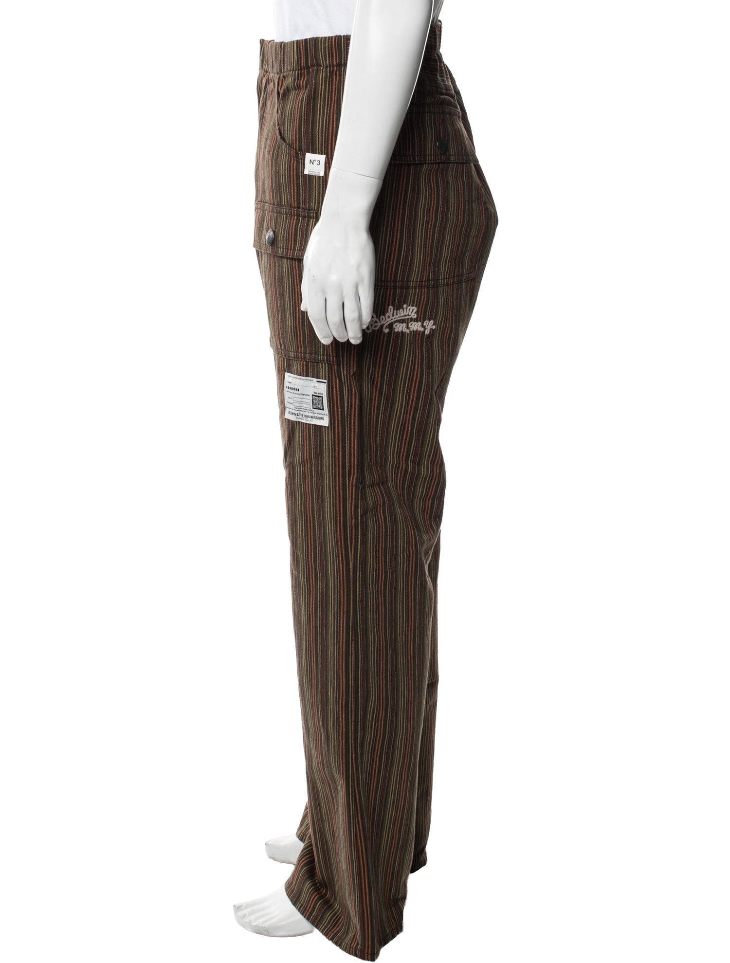 Maison Mihara Yasuhiro Striped Cargo Pants w/ Tags