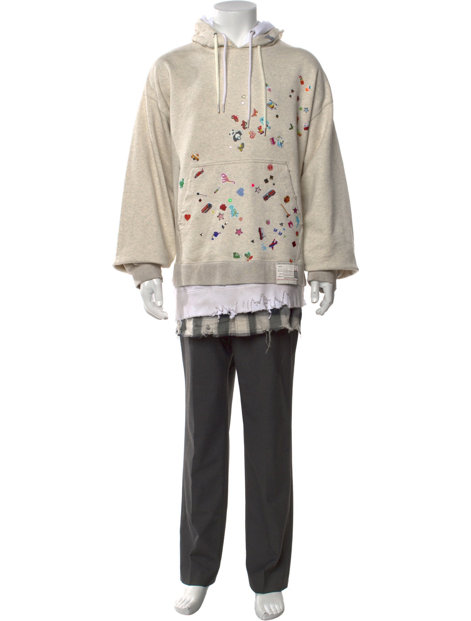 Maison Mihara Yasuhiro Graphic Print Crew Neck Hoodie w/ Tags
