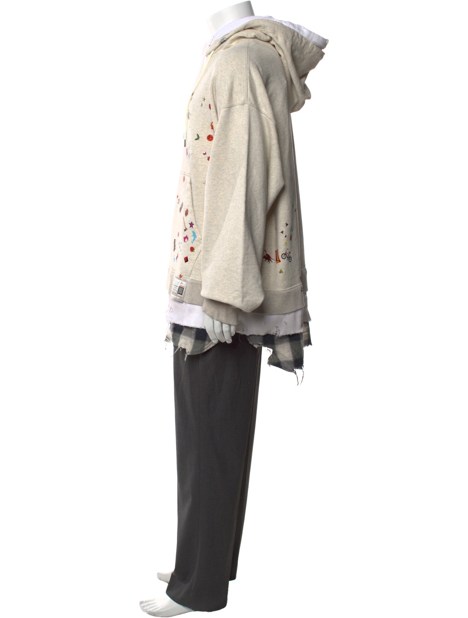 Maison Mihara Yasuhiro Graphic Print Crew Neck Hoodie w/ Tags