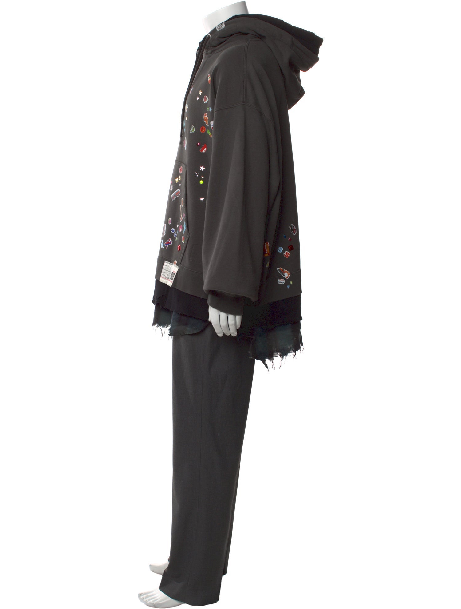 Maison Mihara Yasuhiro Graphic Print Crew Neck Hoodie w/ Tags